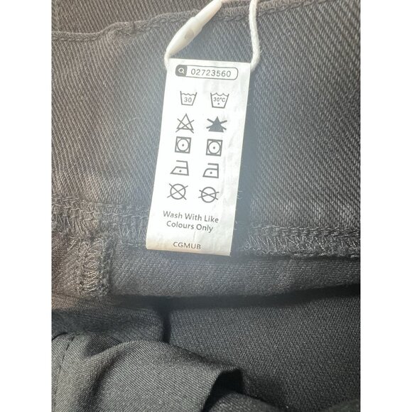 Halara Flex High Waisted Casual Boyfriend Jeans Large Black Straight Leg Pockets - Picture 10 of 10